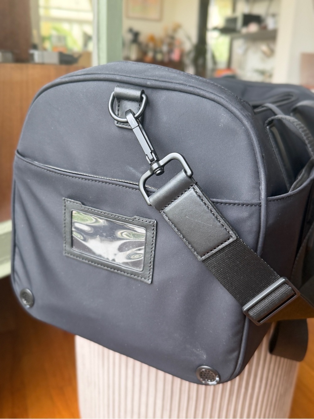 Away Black Pet Carrier with Adjustable Shoulder Strap